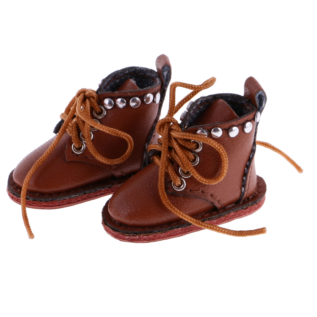 Pair of Doll Shoes PU Leather Boots for 12'' Blythe Doll Clothes Dress Up