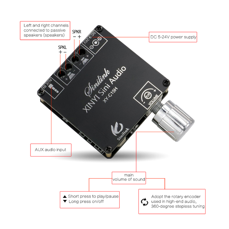 Title 5, 20w alto-falante de áudio bluetooth amplificado...