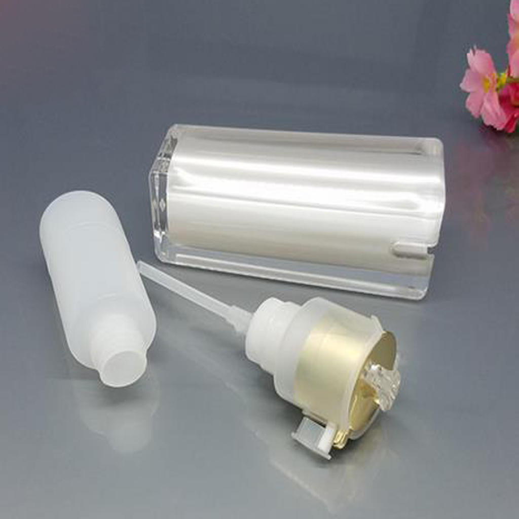 Empty Silver Airless BB CC Eyecream Lotion Cream Pump Plastic Container Cosmetic Jars Bottle Travel Containers