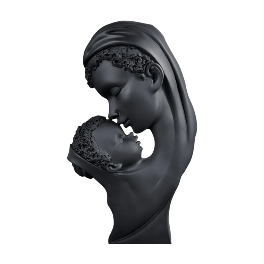 Nordic Mother And Child Statue Resin Figurine Office Home Decoration Desktop Decor Handmade Crafts Sculpture Modern Art