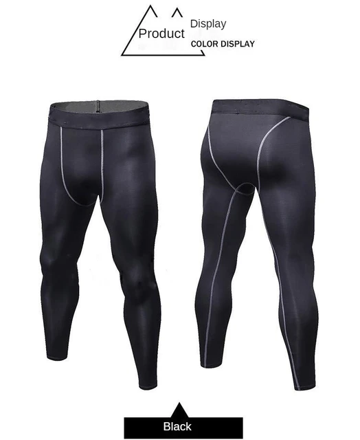 Mens Gym Leggings Running Compression Pants Basketball 3XL Tights for Men  Sports Workout Black Leggings Training Exercise Pants
