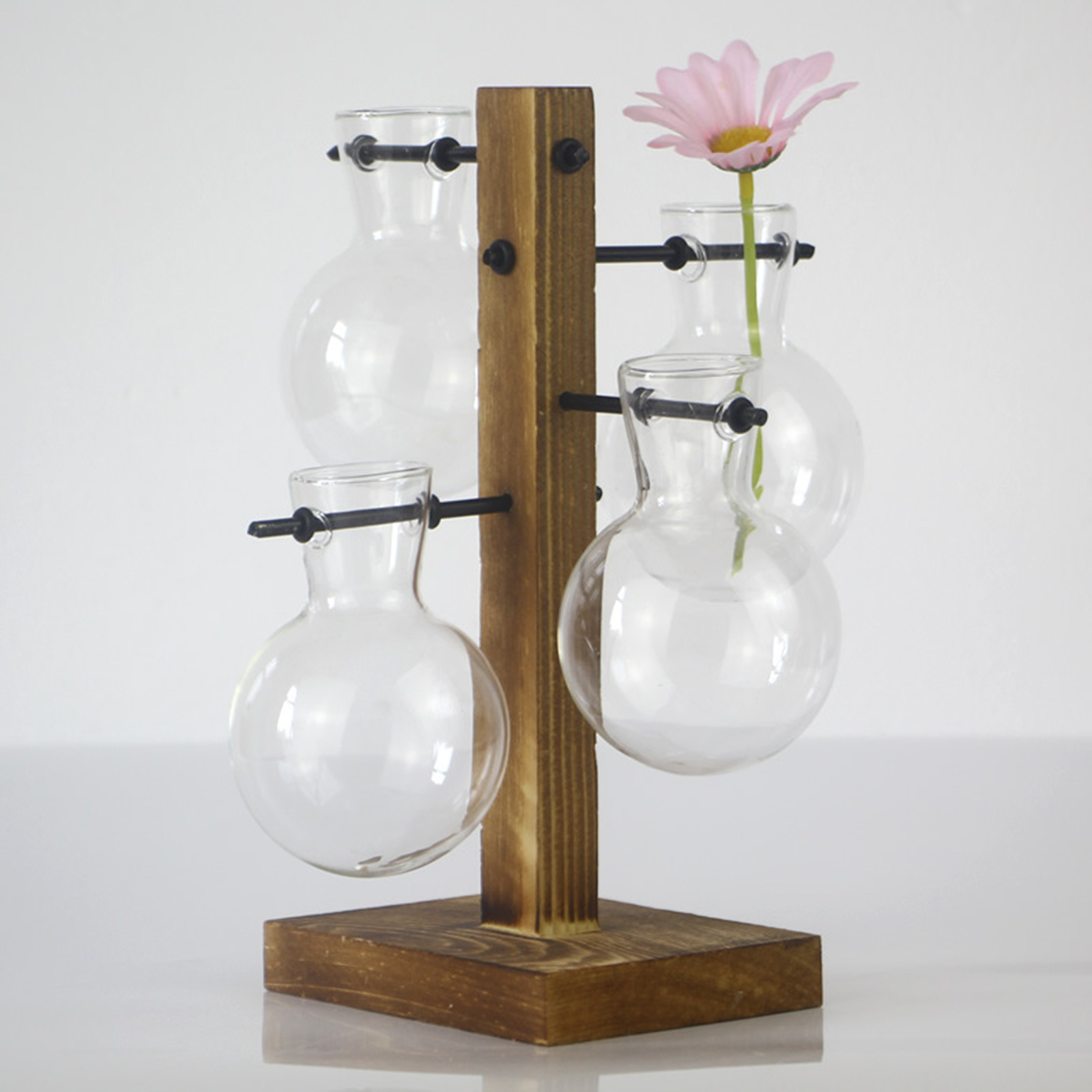 Test Tube Flower Vase Desktop Plant Terrarium Glass Vases for Hydroponic Plants Home Garden Wedding Decoration Gifts