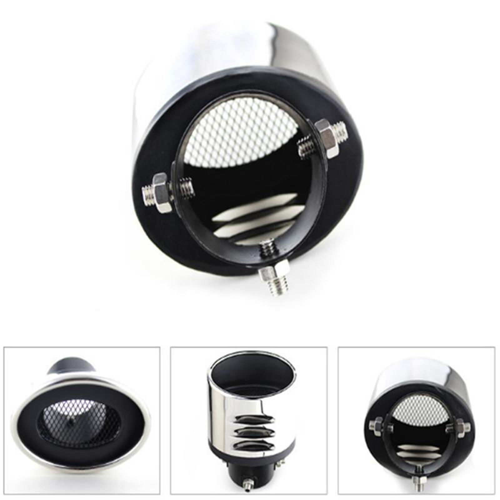 Silver Exhaust Tip Auto Car Exhaust Pipe Tail Tip Glossy for Mazda 5 6, BYD S6, Cruze