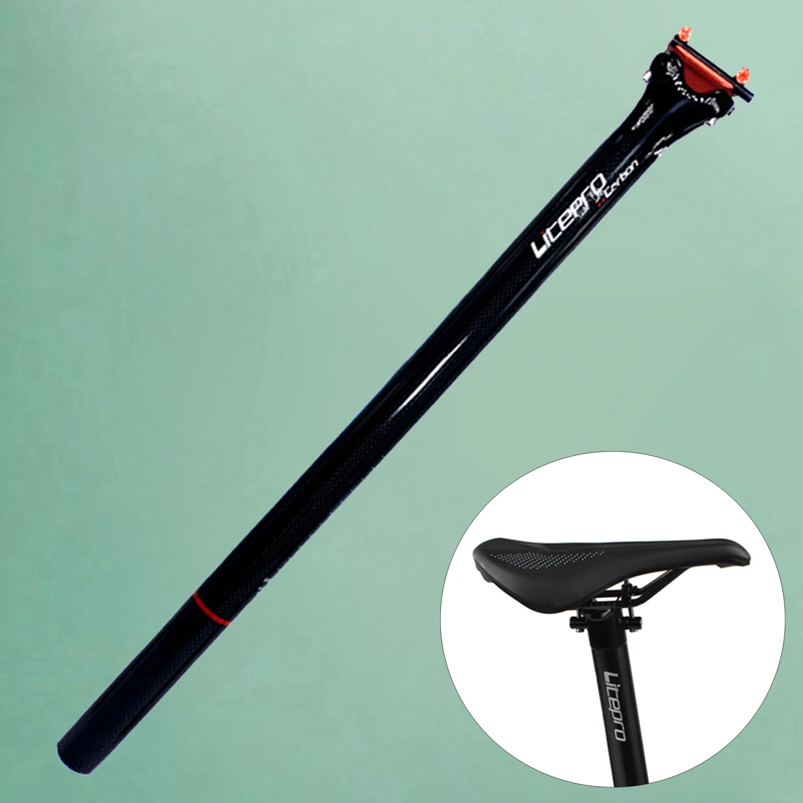 Carbon Seatpost 33.9 580mm Bike Seatpost Suitable for Most Bicycle Folding Bike