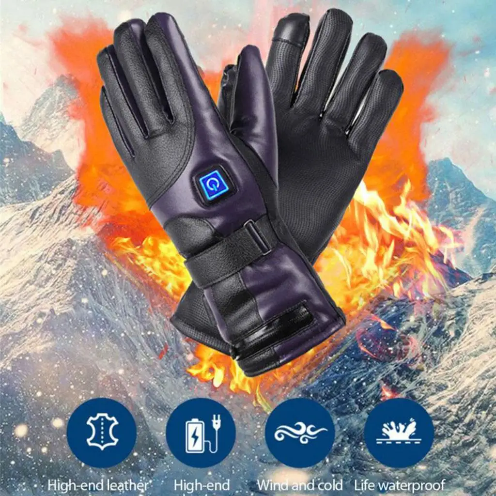 Men Women Sport Heated Gloves Rechargeable Battery Hand Warmer Winter Heated Gloves for Sport Hunting Outdoor Climbing Ski