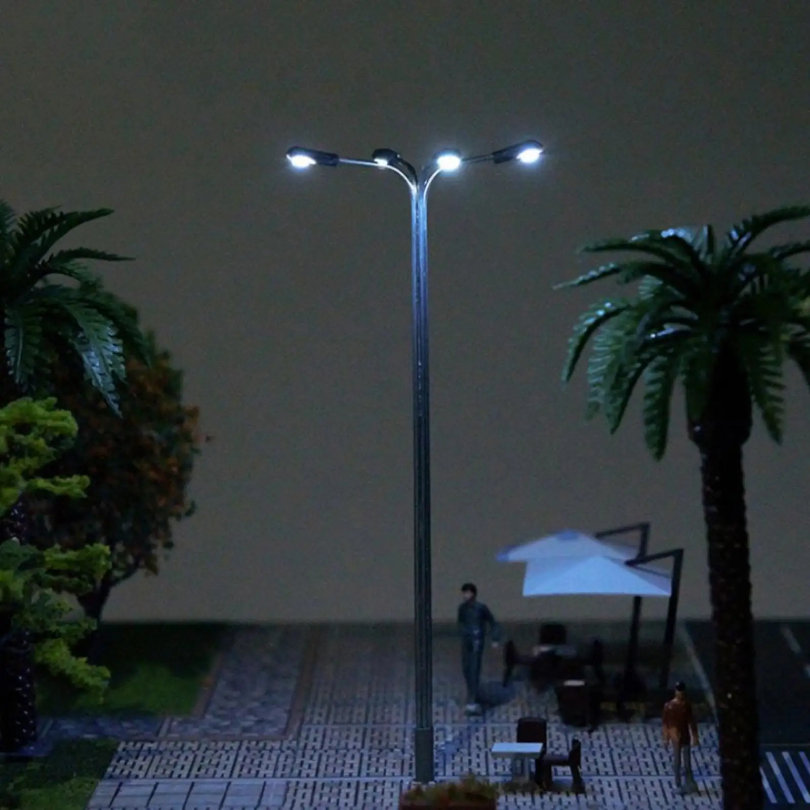 Set of 20 Train Railway LED Light Micro Landscape Lamppost 1:100 1:500 TT N