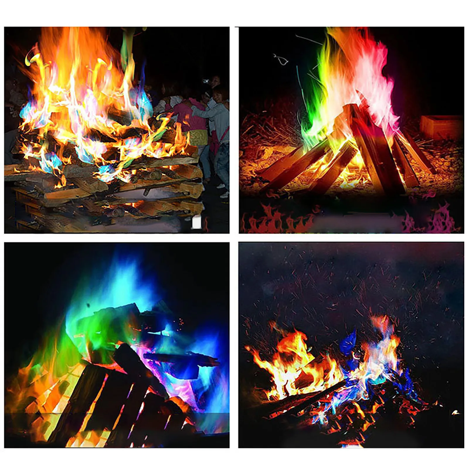 MYSTICAL FIRE 10 Packs Magisches Feuer Buntes Farbwechsel-Flammen-Lagerfeuer-Set 