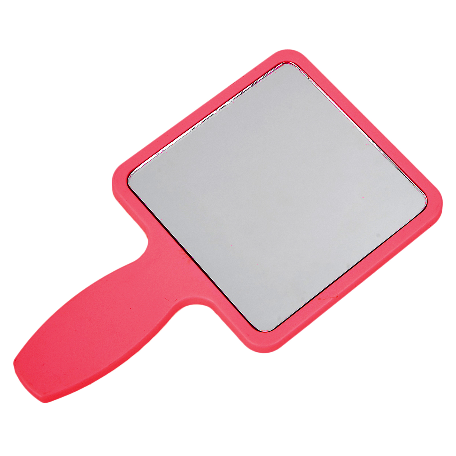 Small Compact Makeup Square Shaped Mirror with Handle Look Adorable Design