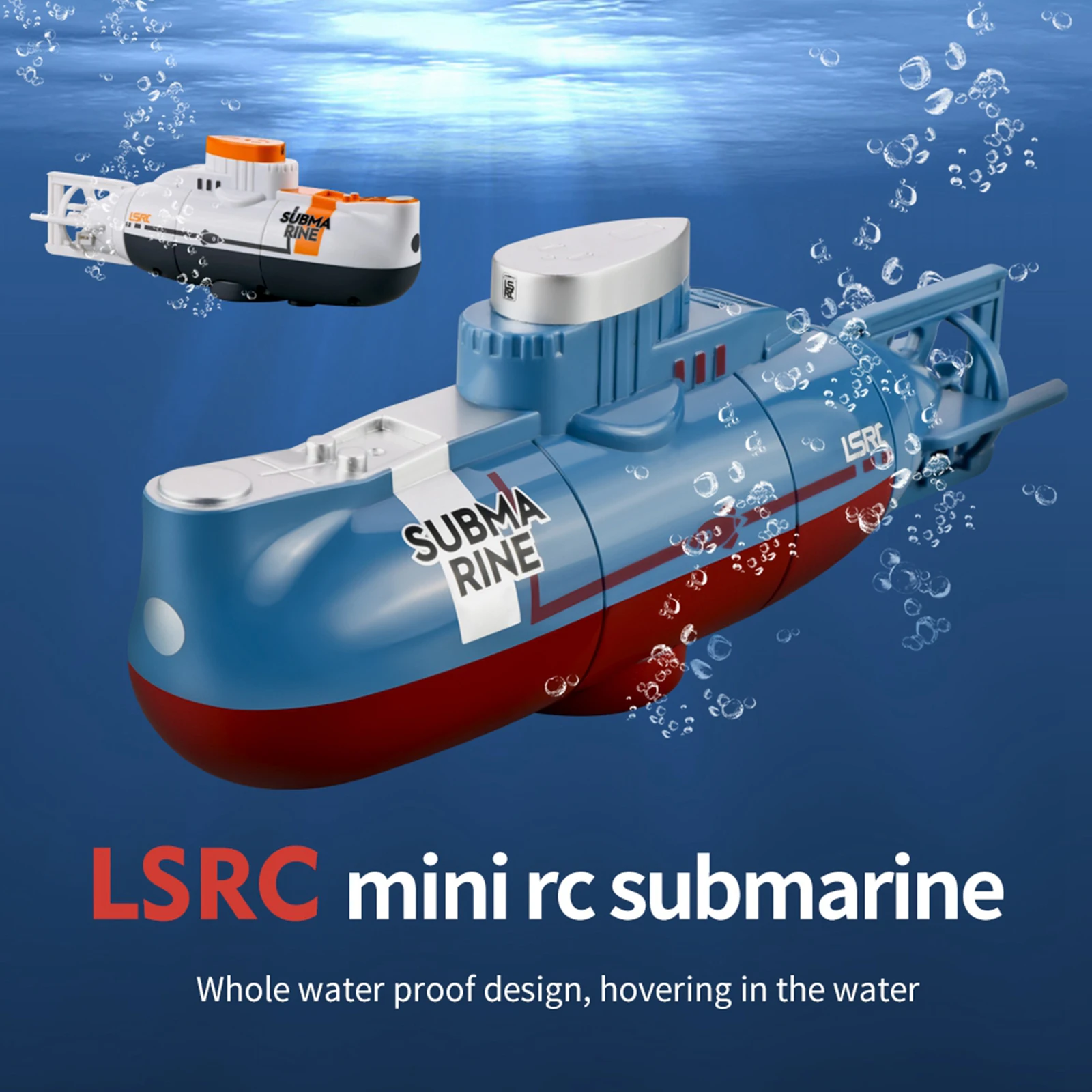 1pc Kid Toy Mini RC Submarine 0.1m/s Speed Swim Remote Control Boat Gift