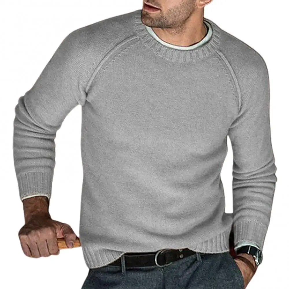 Suéter de malha monocromático de manga comprida
