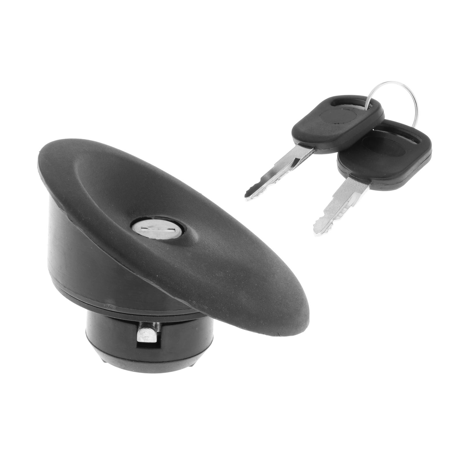 Locking Fuel Petrol Caps with Two Keys Tank Cover for Ford Transit MK4 MK5 1994 1995 1996 1997 1998 1999 2000 3966745 Black