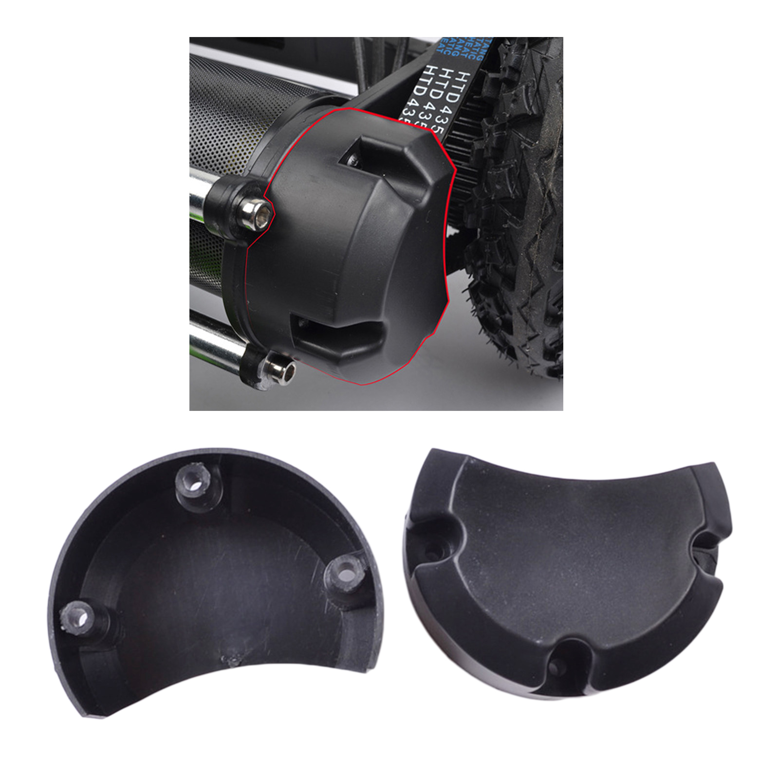 2x Durable Electric All Terrain Skateboard Belt Case Protector Electronic Off Road Sliding Plate Skate Board Belt Cover