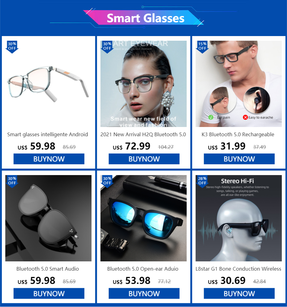 K2 High End Bluetooth 5.0 Smart Sunglasses Wireless Hands-Free CallingTWS
