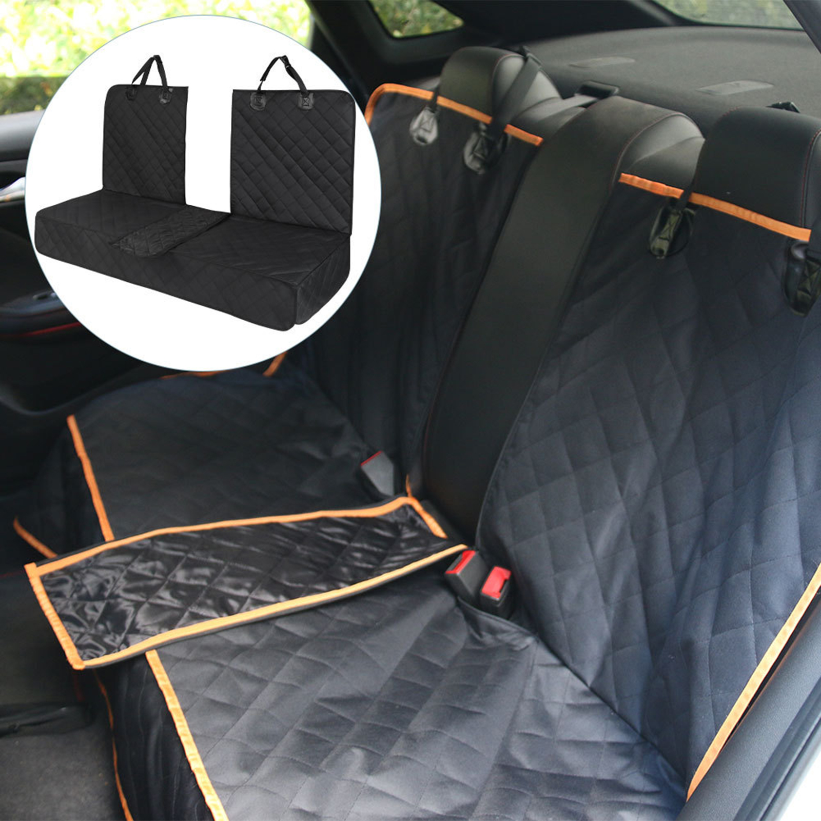 Bench Dog Car Seat Cover for Back Seat, Dog Car Seat Covers, Heavy-Duty & Nonslip Back Seat Cover for Dogs,Pet Car Seat Cover