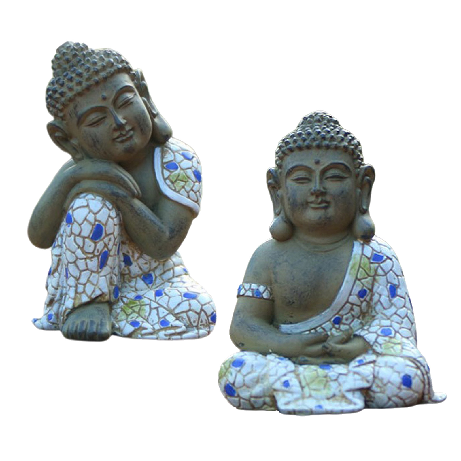 Polyresin Meditating Buddha Statue Sculpture for Garden Porch Art Decoration