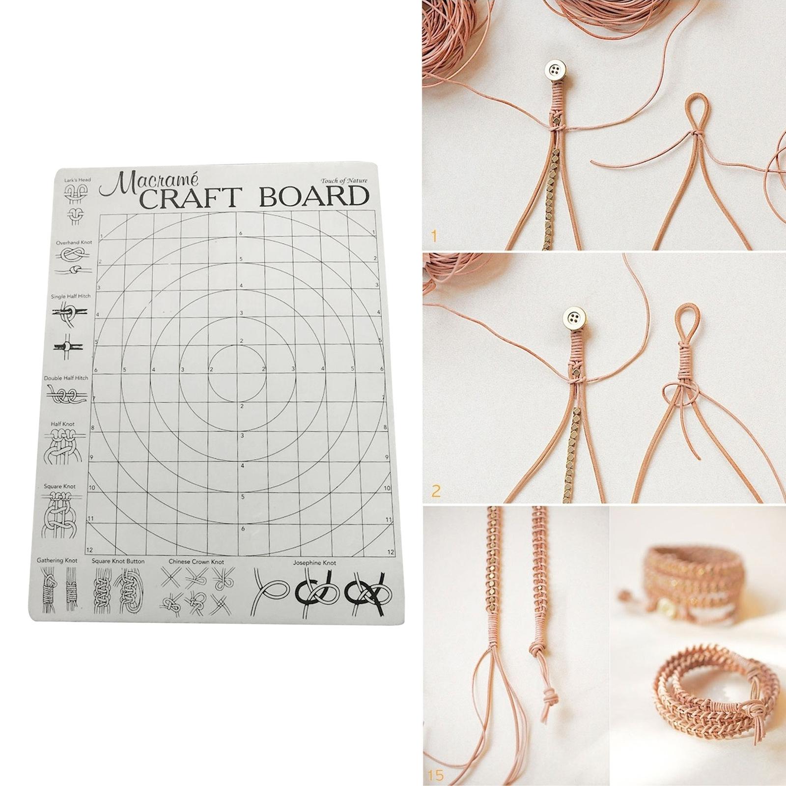 Macrame Board 11.81x15.75inch for Securing & Creating Macrame and Knotting Creations, Bracelet Project