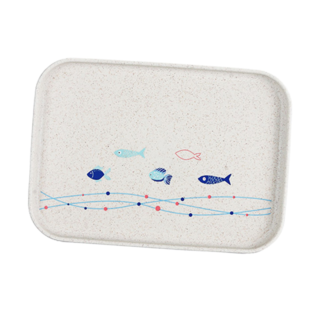 1 Piece Hotel Serving Trays Rectangle Melamine Plastic Tableware White