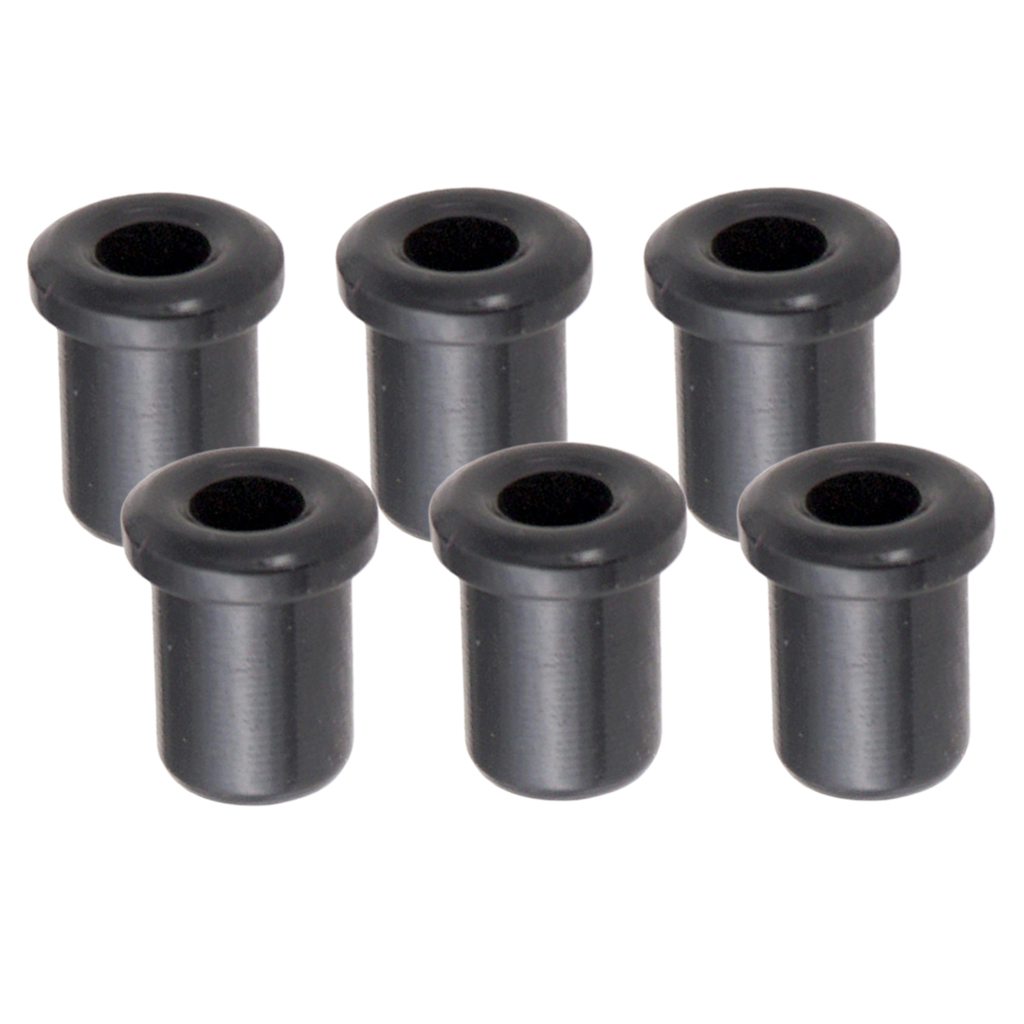 Tooyful 6PCS Guitar String Mounting Ferrules Through Body Bushing for Electric Guitar Black