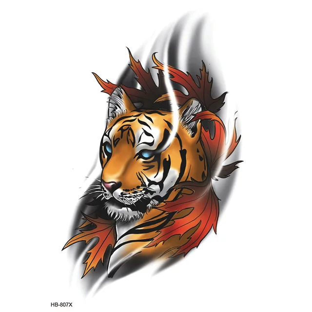 Japanese tiger tattoo traditional Royalty Free Vector Image