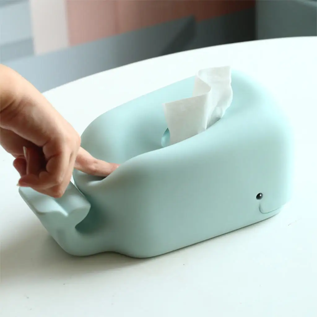 Cartoon Silicone Tissue Box Napkin Case Phone Holder for Car Desks Automotive Decorative