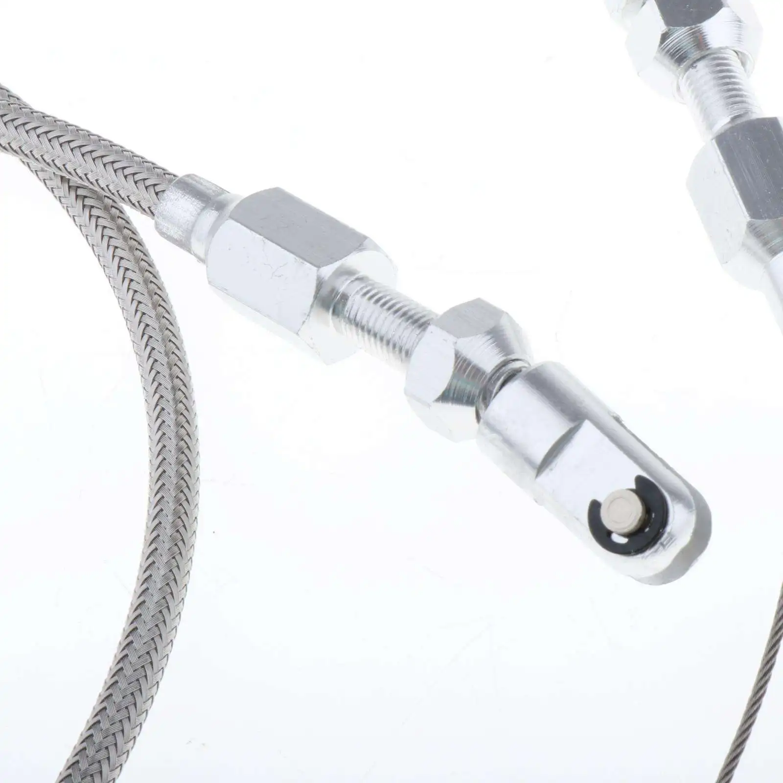 Stainless Steel Throttle Cable with Fittings, Silver, 56inch Stainless Steel Cable, 36inch Housing