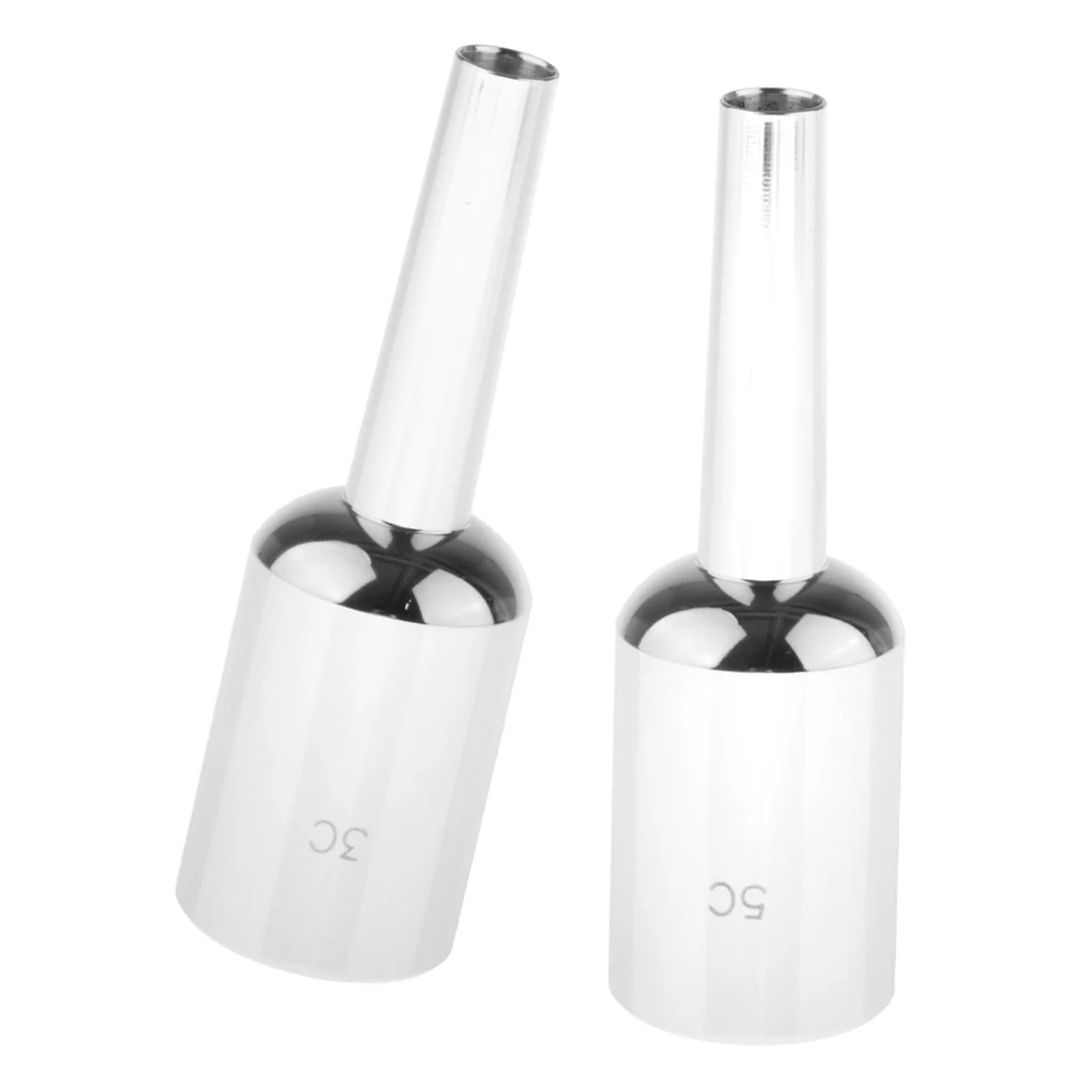 2pack Heavy Duty Trumpet Mouthpiece Perfect for Beginner Professional 3C/5C