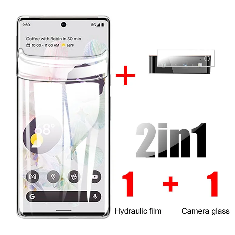 6 in 1 Hydrogel Film On For Google Pixel 6 Pro Screen Protector Protective films For Pixel 6 Pixel6 Pro 6pro 5G film not glass best phone screen protector