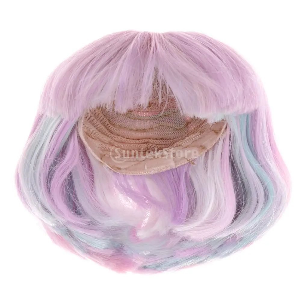 1/3 Short Straight Wig with Bang 22 26cm Doll for Blythe  SD DZ 