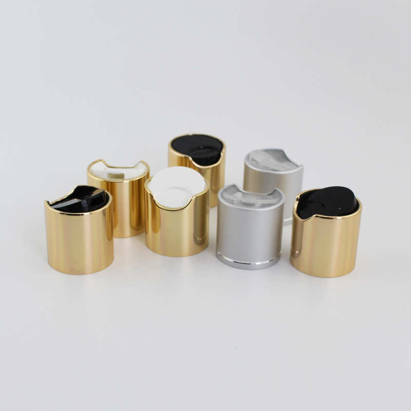 Best of GNPS 24 / 410 Gold Disc Top Caps Aluminum Collar Silver Metal Shampoo Bottles Lid Plastic Bottle Cap Pull Press Caps 50pcs / lot Reviews & Tips