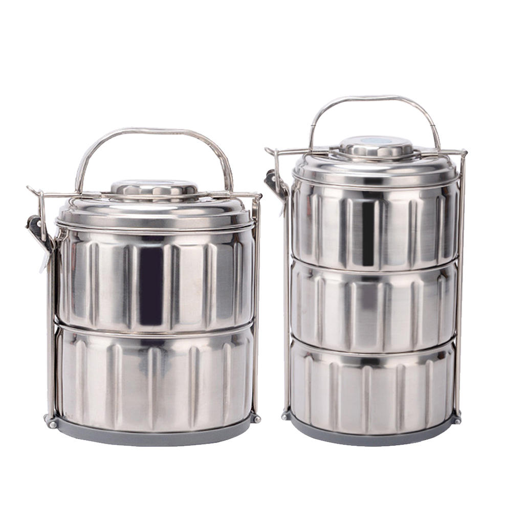 Stainless Steel Thermal Lunch Box Portable Stackable Bento Box 2 Tier/3 Tier