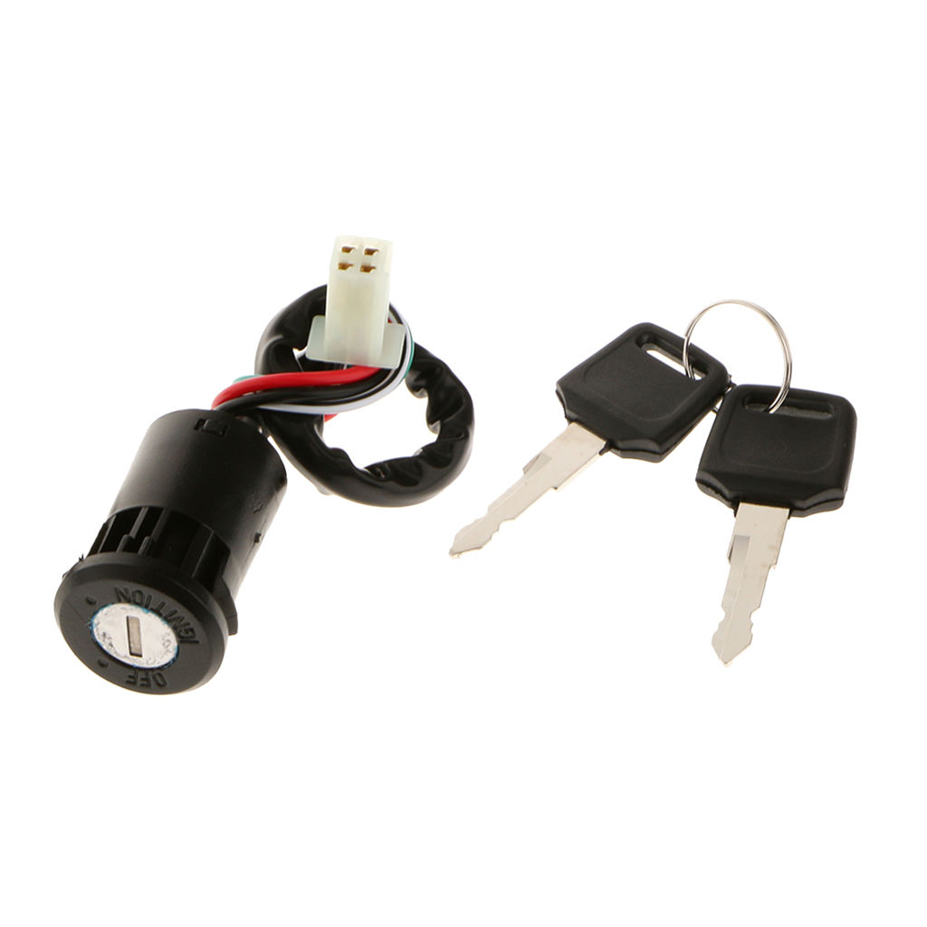 KEY IGNITION SWITCH 4 WIRE Mini ATV Quad Pocket Dirt Chopper Bike Scooter
