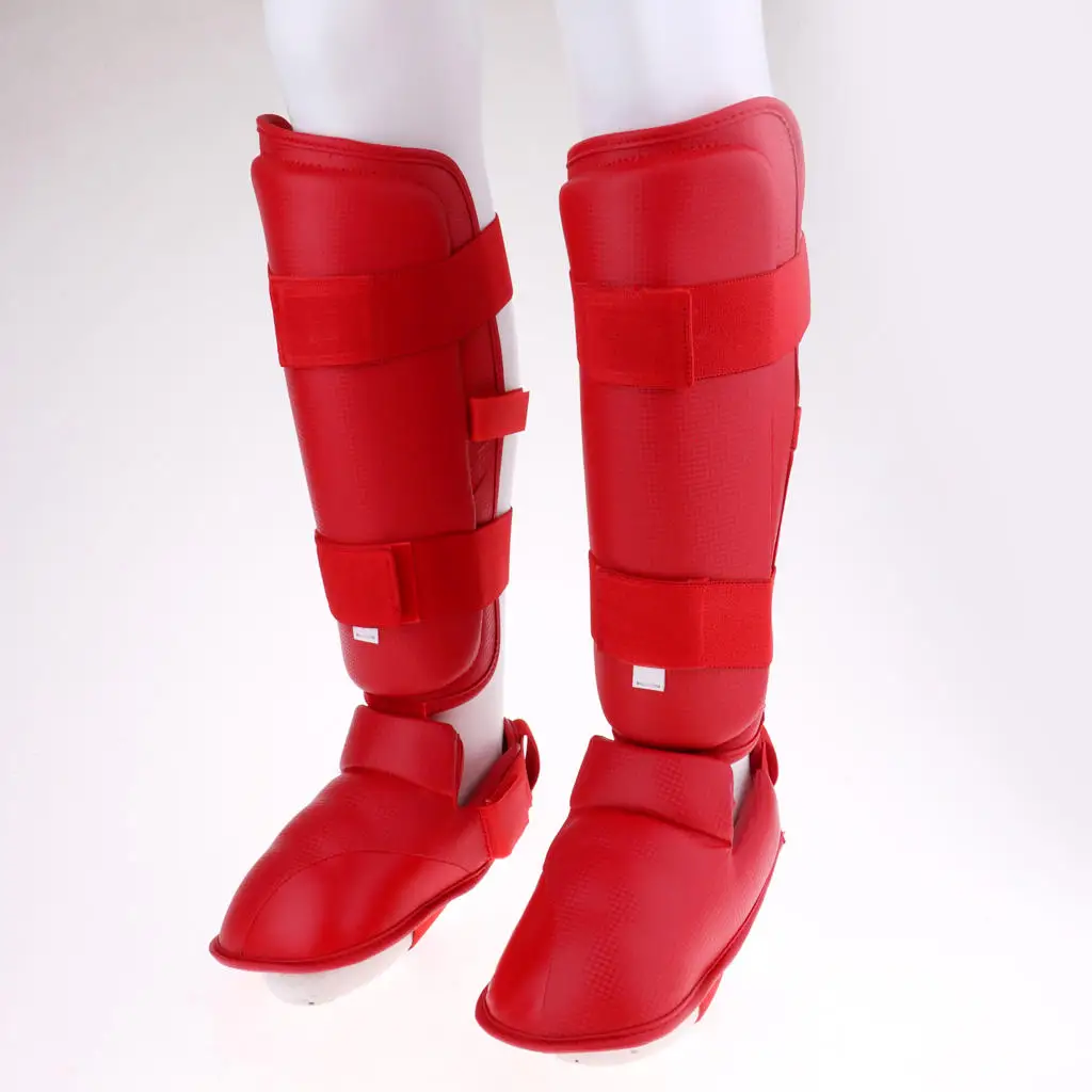 Details about   2 Pair Shin Instep Pads MMA Leg Foot Guards Muay Thai Boxing Guard Protector 