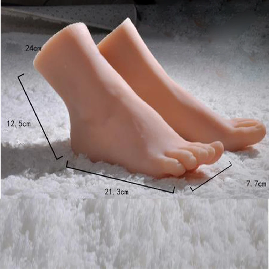 1 Pair Mannequin Feet Model Shoes Rack Sock Holder Display Stand Super Vivid