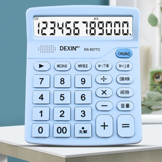 Calculatrice électronique à 12 chiffres avec grand écran LCD