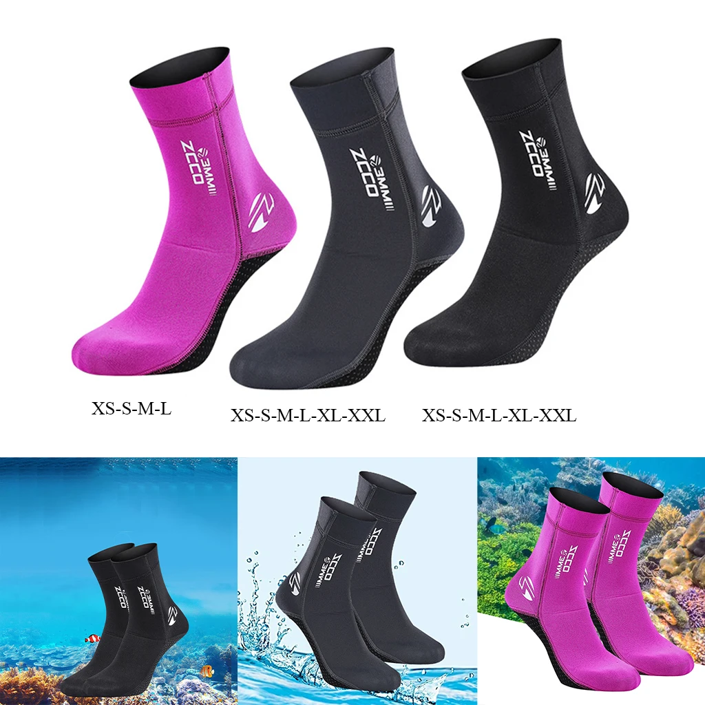 Neoprene Socks Beach Sand Soccer Socks Water Booties for Diving Swimming Surfing Snorkeling Wading Kayaking Hiking Rafting