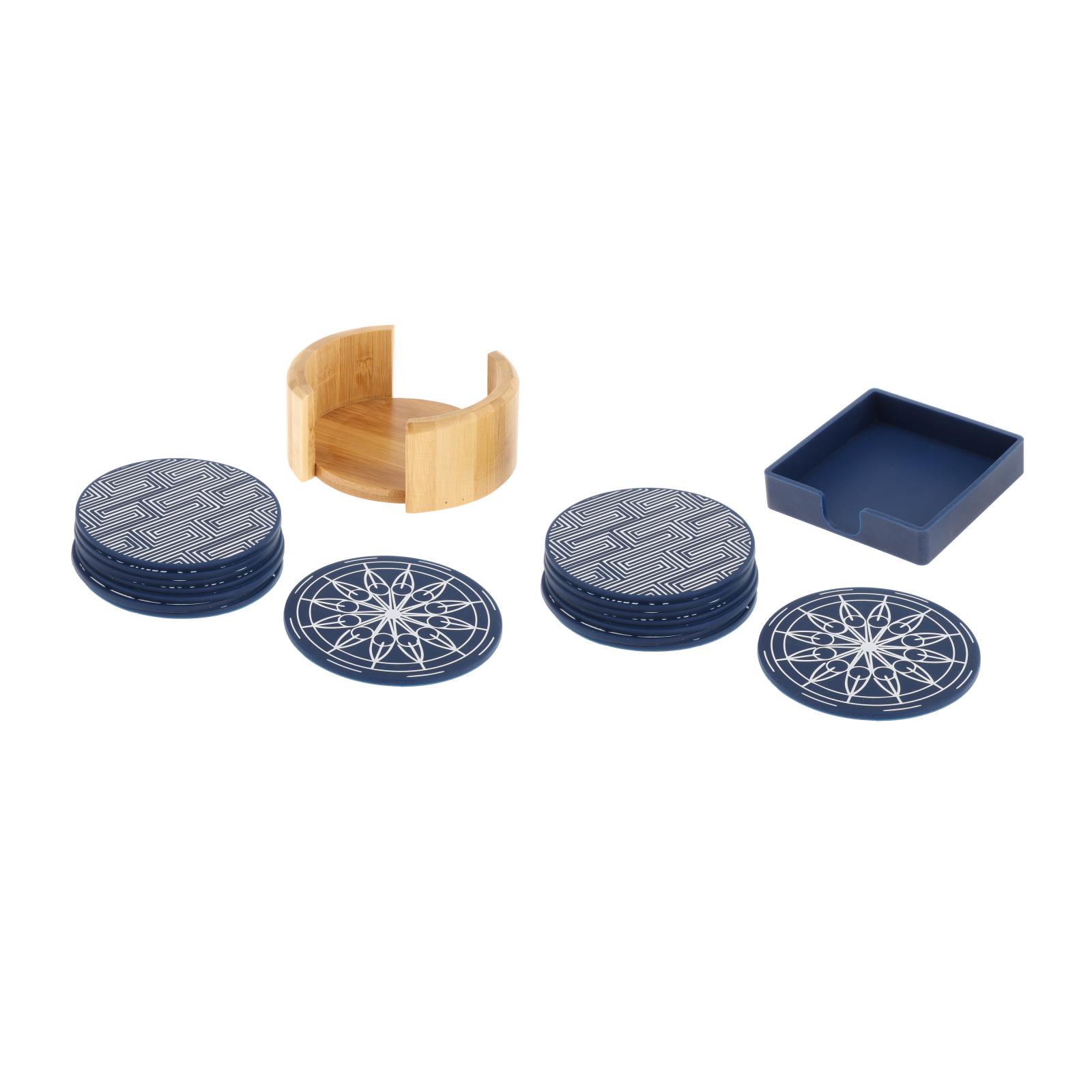 8piece Drinks Coasters Kitchen Cup Pads Coaster Holder Home Decoration