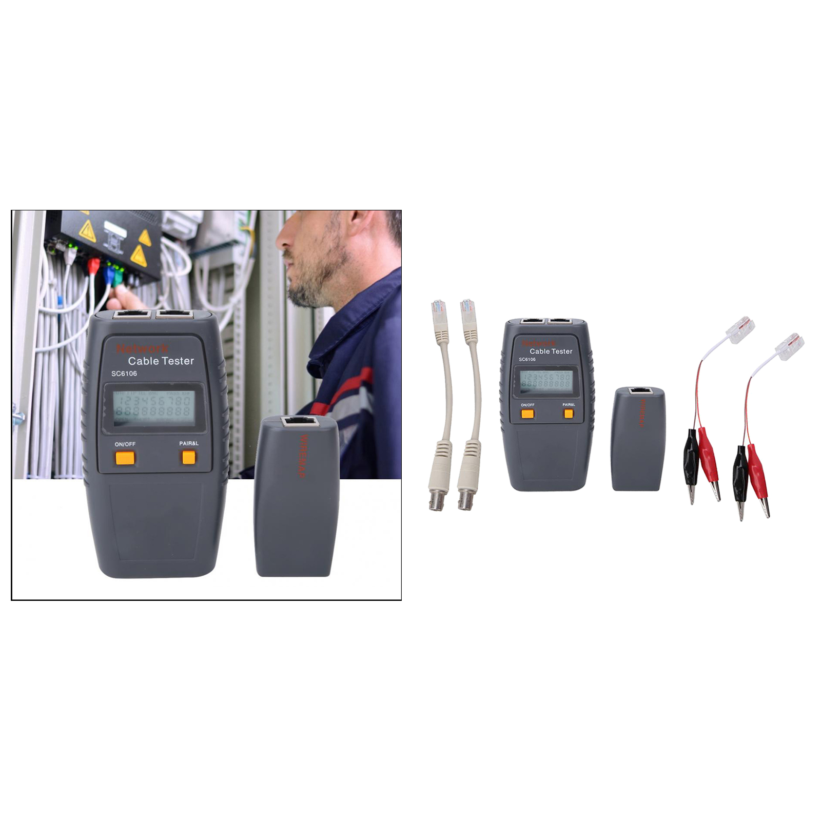 Portable Network Cable  for RJ45 RJ11 LAN Ethernet (-No Battery)