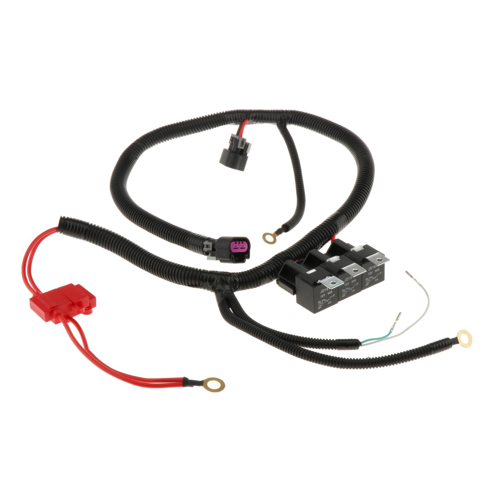 1pcs 200mm Dual Electric Fan Upgrade Wiring Harness for 1999–2006 ECU Control