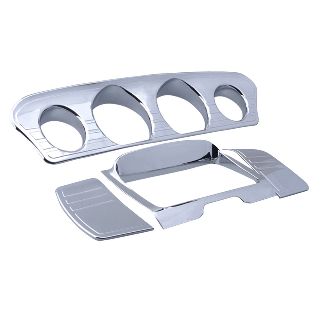 Tri Line Gauge Stereo Accent Trim Cover for Harley Electra Street Tri Glide 14-18