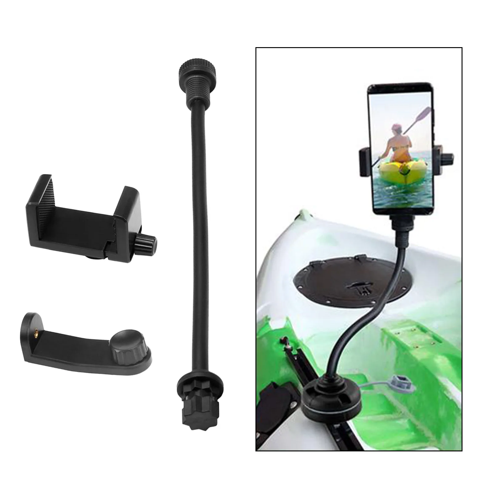 Kayak Phone Mount Flexible Cell Phone Holder Long Arm for Marine Inflatable Boat