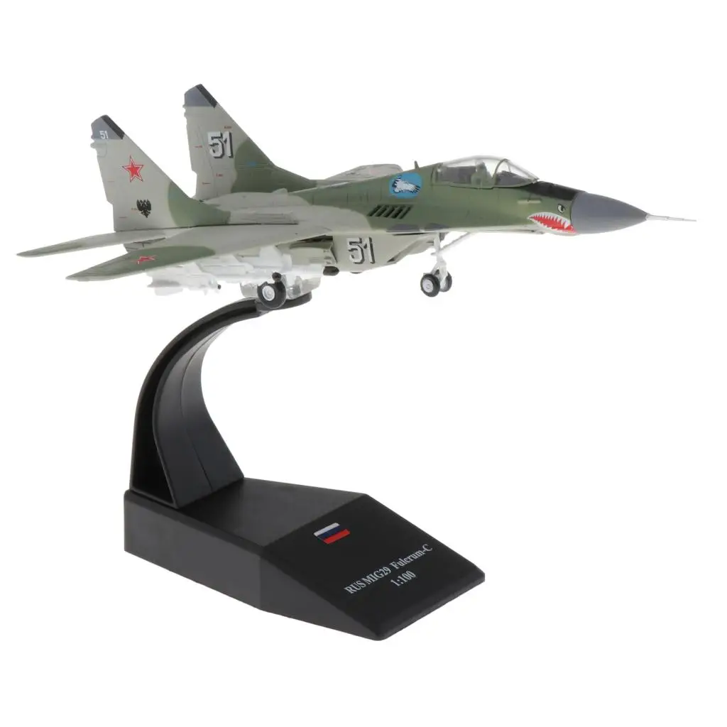 1/100 MIG-29 Diecast Metal Fighter Plane Model Airplane Commemorative Collection