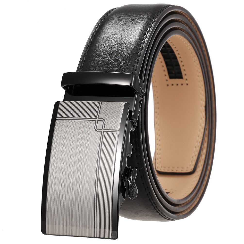 Men Belts Metal Automatic Buckle Brand 