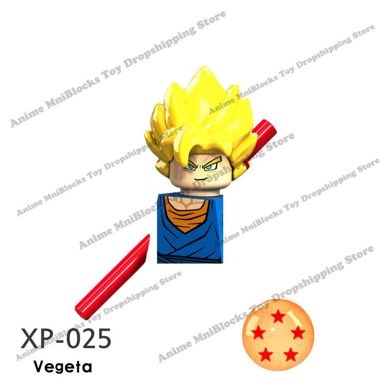 XP021-026 Single Sale Dragon Ball Z Building Blocks mini Anime Goku Action toy Figure Assemble bricks toys for children gifts