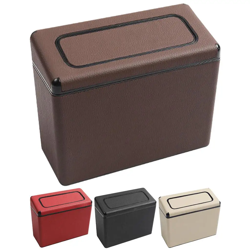 Car Trash Can Small Garbage Can Automobiles Storage Bag Car Garbage Can Paper Dustbin for Home Car Auto Office Storage