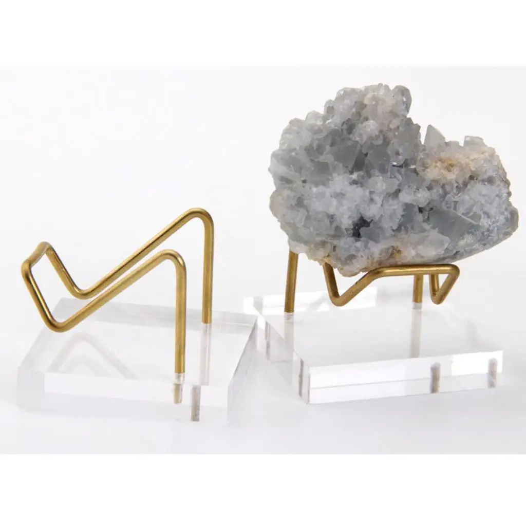 1pc Clear Acrylic Display Stand Mineral Geode Crystal Ball Rocks Holder