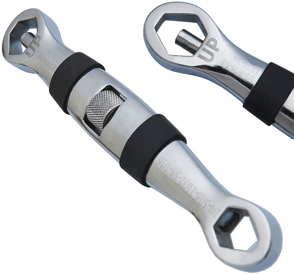 23-IN-1 Adjustable Universal Wrench Multi Functional Flexible Type Pocket Wrench 1/4-inch to 3/4-inch, 7mm to 19mm