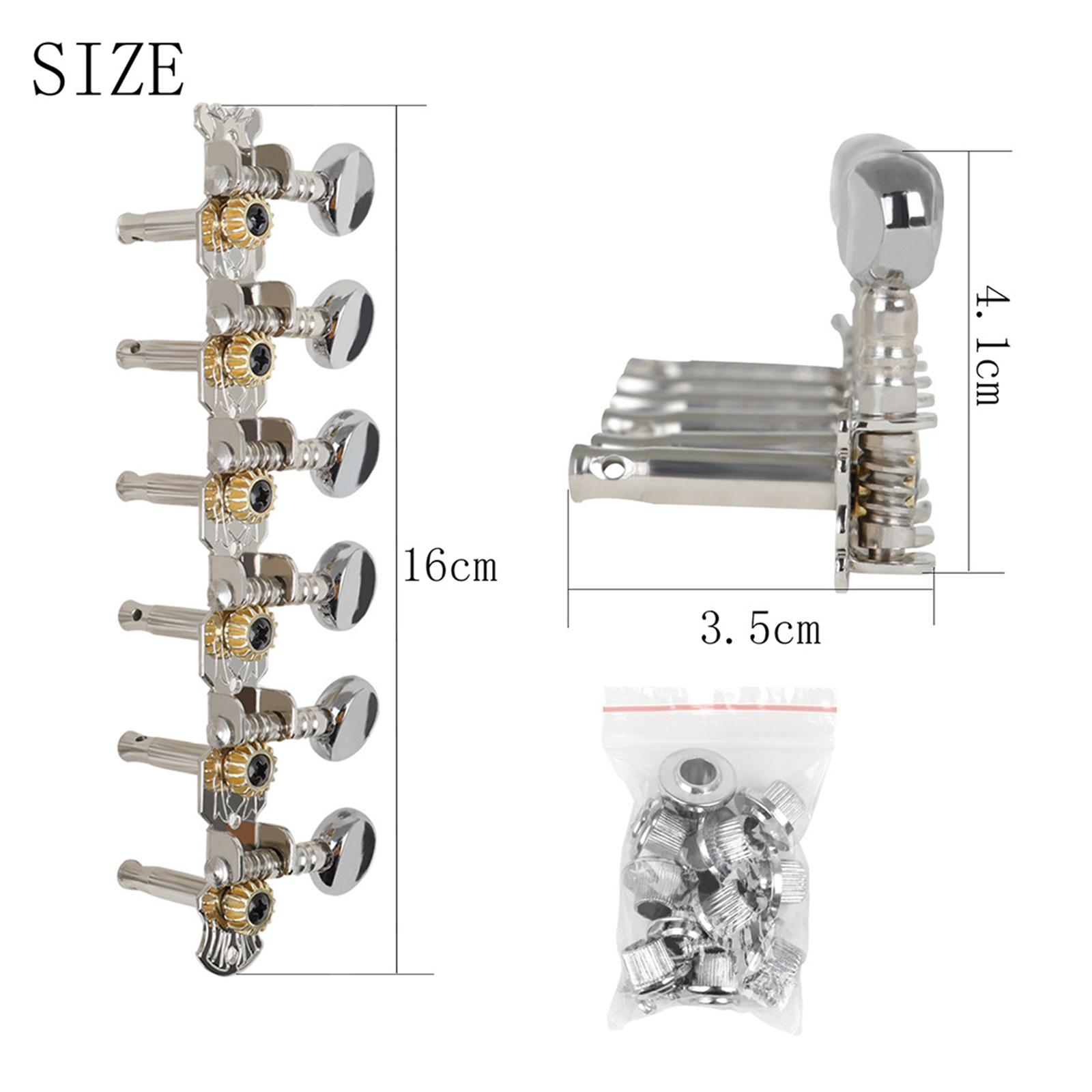 12-string Acoustic Guitar Tuning Pegs 6L 6R String Tuner Knob Guitar Accs