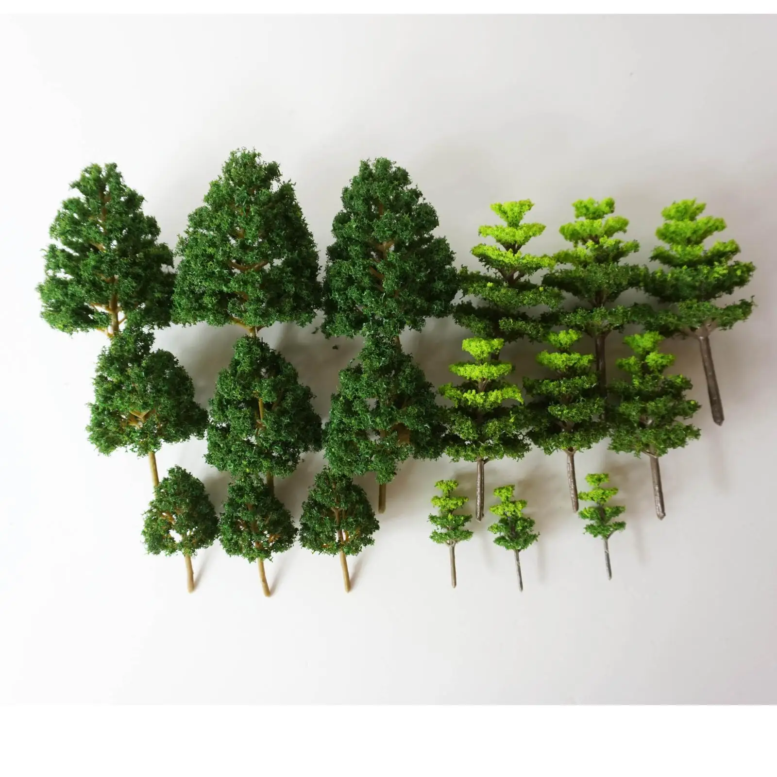 18pcs Model Trees Artificial Tree Train Railroad Scenery Architecture Tree 1:100 Scenery Landscape Models