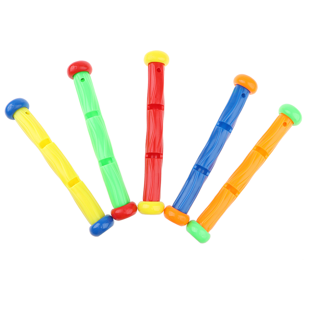5 Pieces Colorful Diving Sticks, Kids Swimming Pool Toy Underwater Game Play Toy for Fun