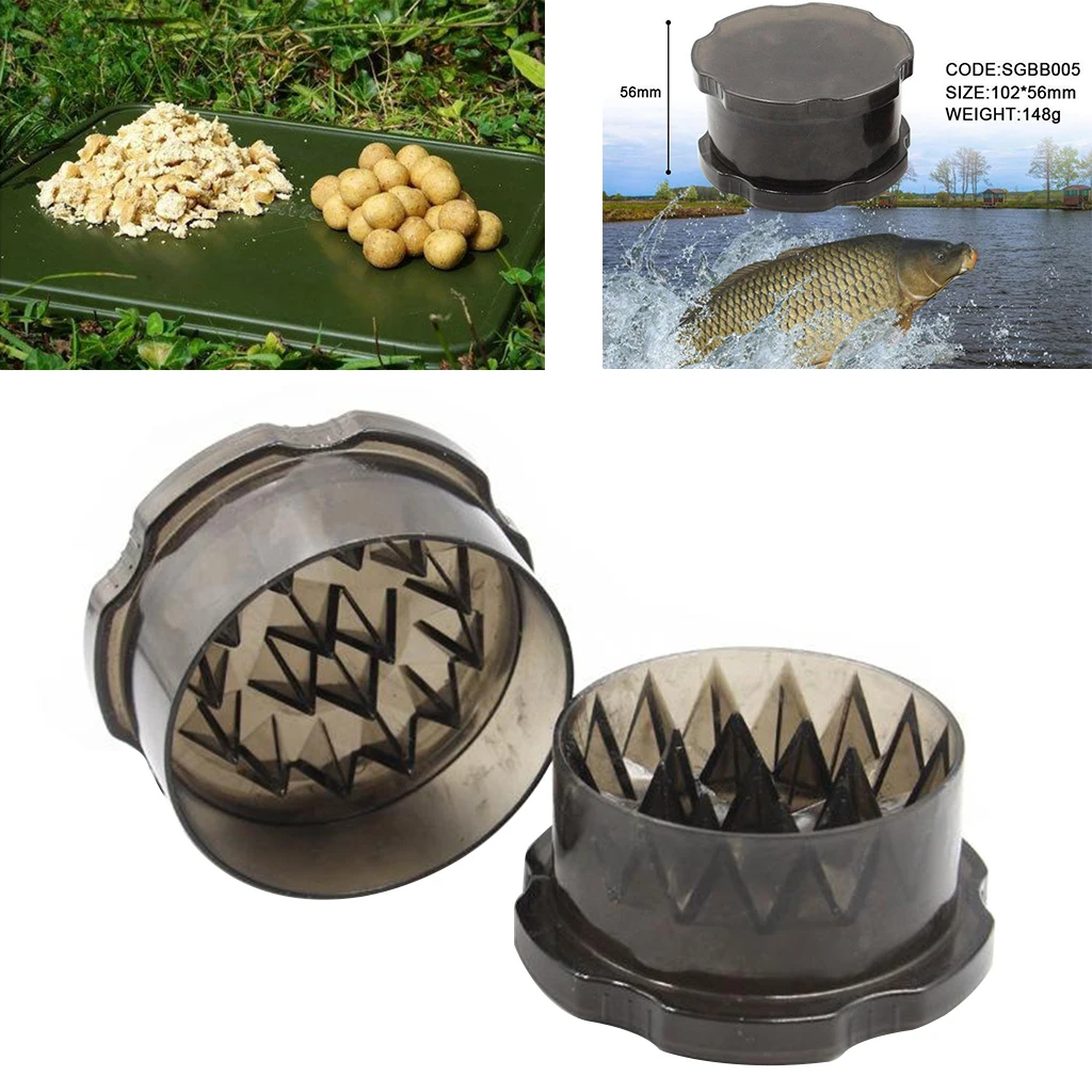 Portable Compact Boilie Bait Crusher Grinder Box Fodder Tool for Carp Fishing